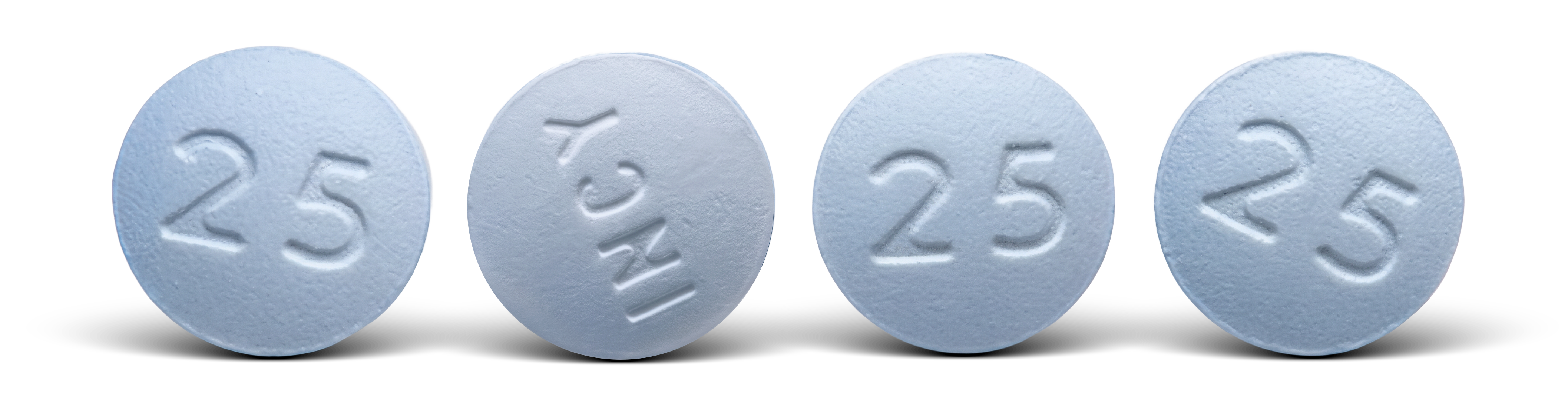 Four 25mg tablets
